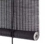 Black bamboo roller blind - Color & Co - UK Black bamboo roller blind