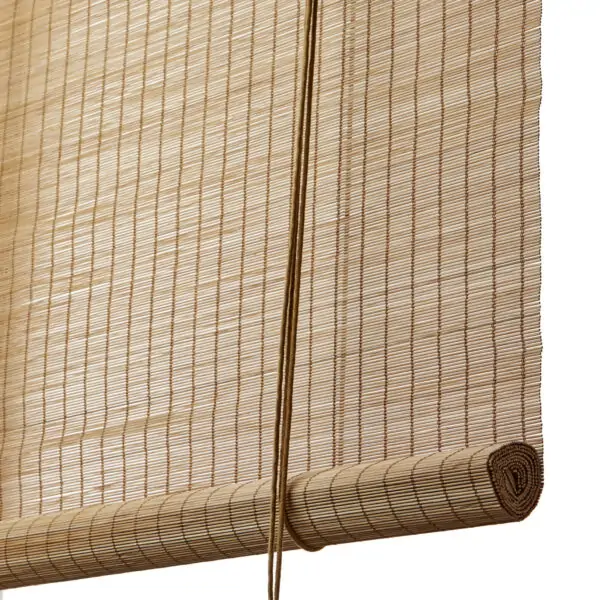 Brown fine bamboo roller blind