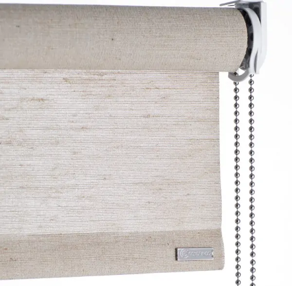 Light brown plant roller blind, with chain pull