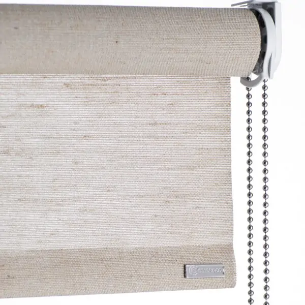 Light brown plant roller blind, with chain pull