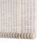 Brown plant striped roller blind