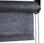 Dark grey paper roller blind, with chain pull