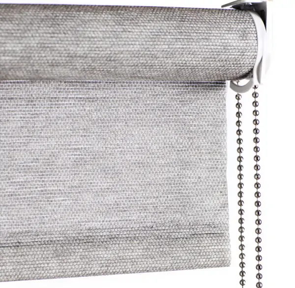 Grey paper roller blind with chain pull