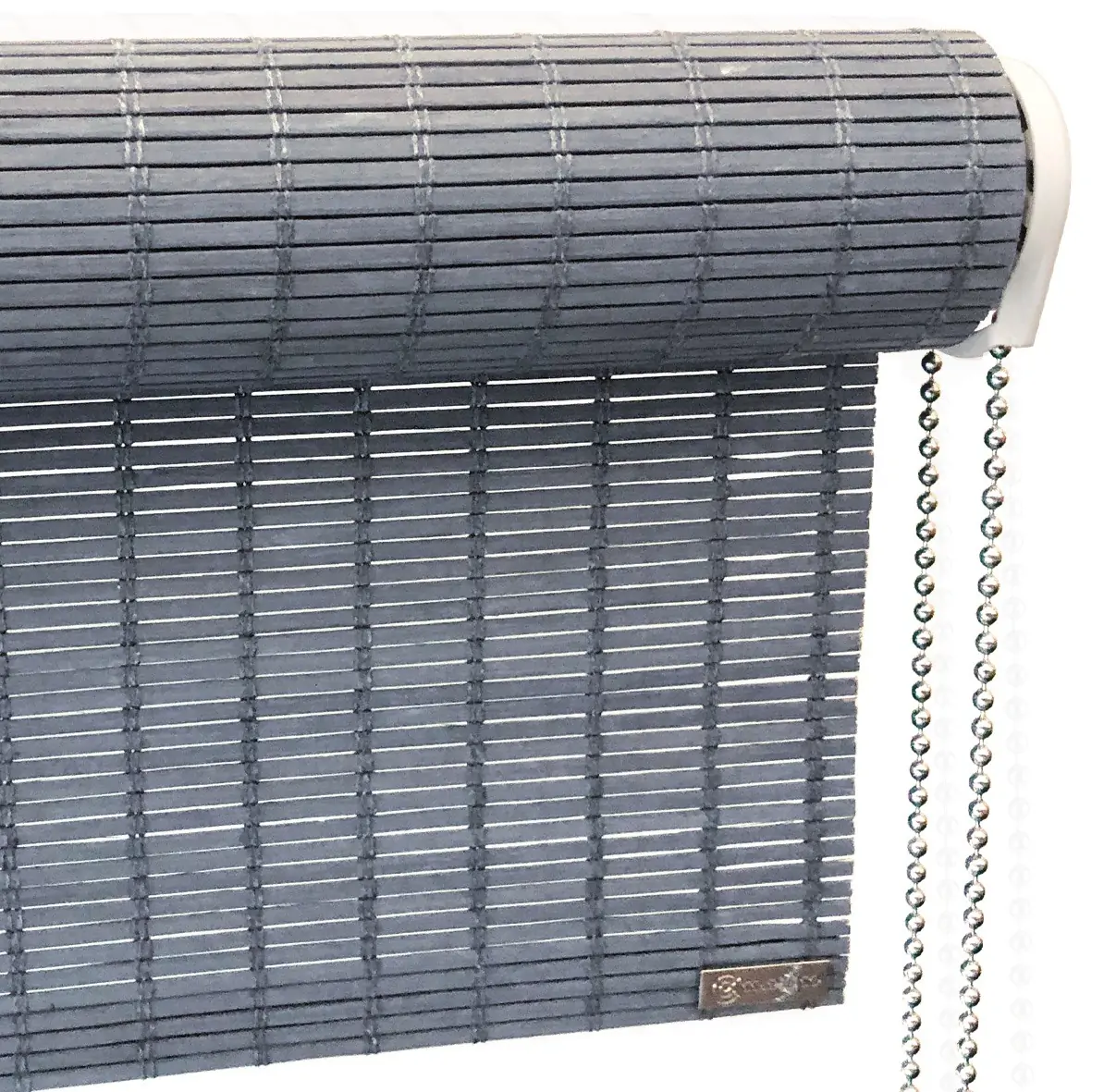 Steelgrey bamboo roller blind, with chain pull