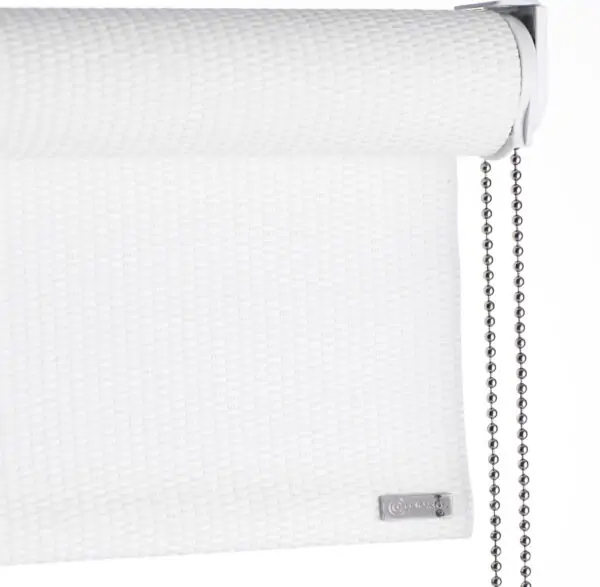 White privacy paper roller blind, with chain pull
