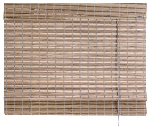 Grey stain bamboo roman blind Color & Co UK