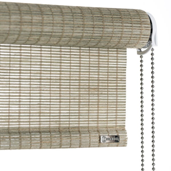 Light green paper plant roller blind, with chain pull