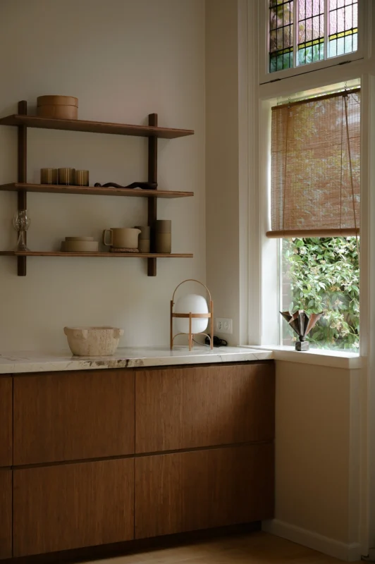 💚Brown Fine Bamboo💚 Our beautiful Brown Fine Bamboo roller blind with a cord pull looks stunning in the beautiful kitche…